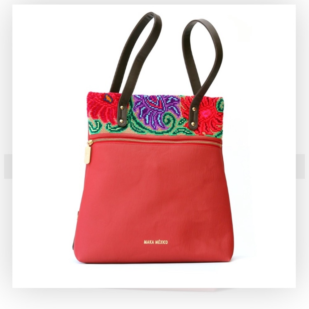 Beautiful Red Maka Mexico Backpack